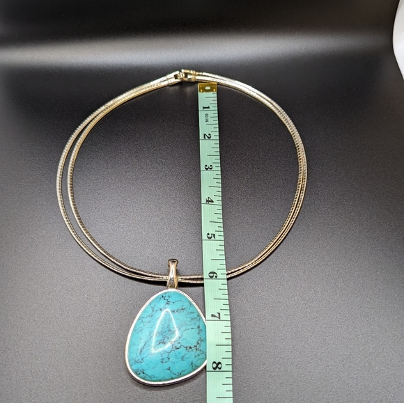 😍3 for $20 Premier Designs turquoise geometric shaped vintage necklace - Picture 8 of 11